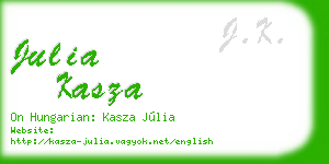 julia kasza business card